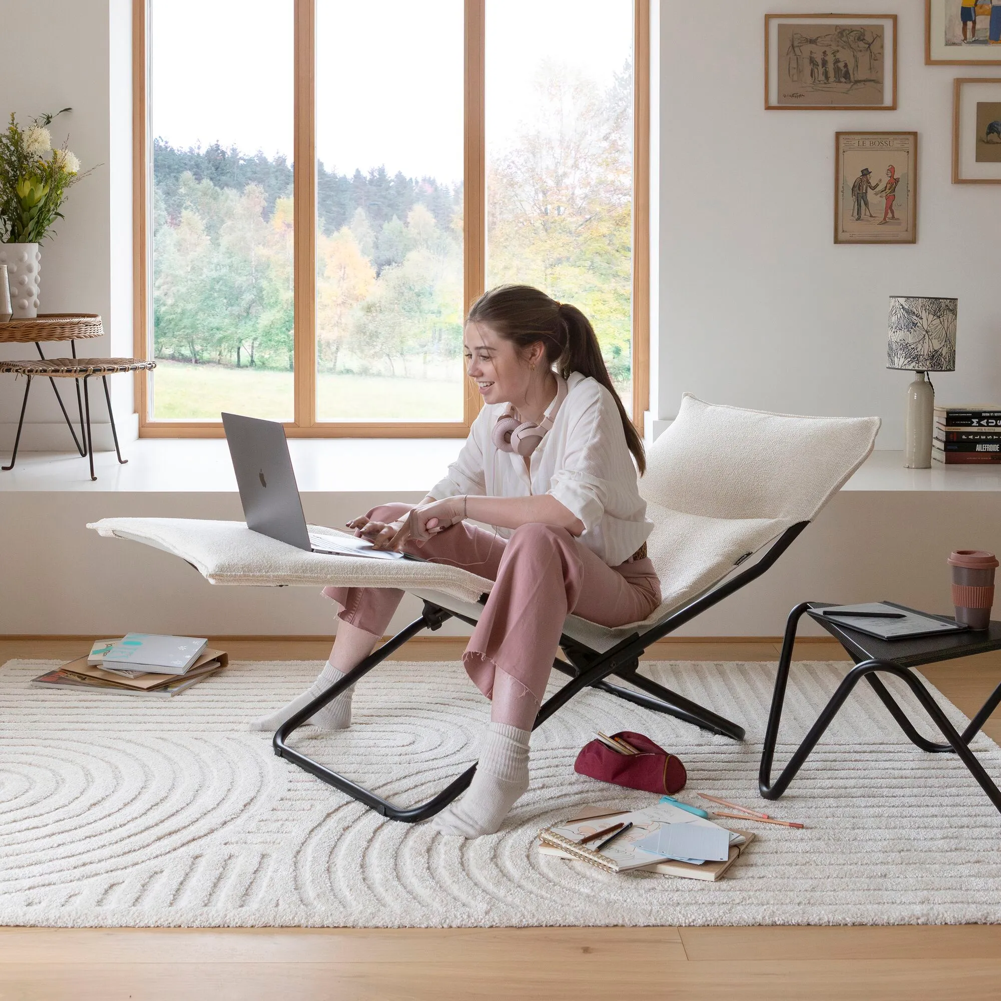 Leżanka Lafuma Transalounge Niksen Creme LFM5397-A004 Lafuma_Mobilier_lezak_Transalounge