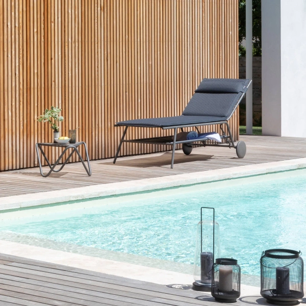 Leżak MIAMI II High BeComfort® Dark Grey LFM5174-8902