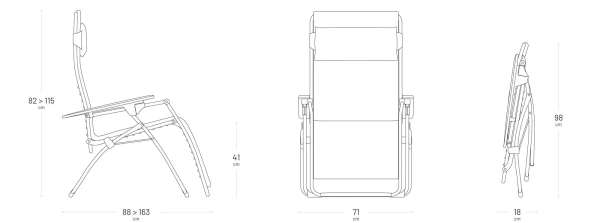 Leżak Lafuma FUTURA Aircomfort® Taupe LFM3120-7057