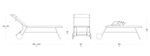 Leżak MIAMI II High BeComfort® Dark Grey LFM5174-8902