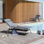 Leżak MIAMI II High BeComfort® Dark Grey LFM5174-8902