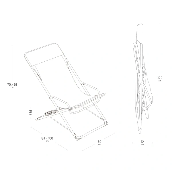 Leżak ogrodowy TRANSASWING Indigo LFM5395-9940